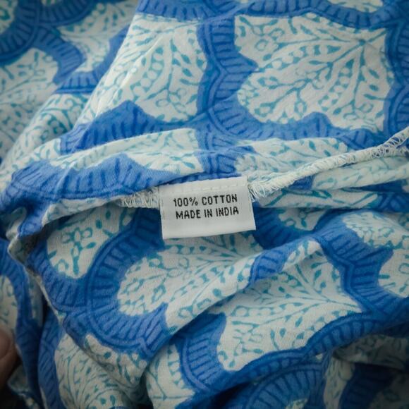 Roberta Roller Rabbit Size Small S Blue Scallop Shell Print Tunic Cover Up Dress - Picture 6 of 8